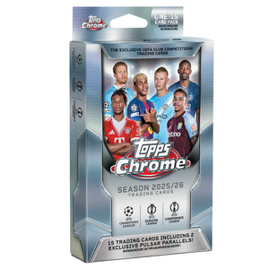 Topps: 2025-2026 Chrome UEFA Club Competitions Hanger Box (1 Pack) (ENG)