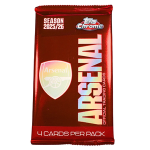 Topps: 2025-2026 Chrome Arsenal Hobby Booster Pack (4 Kort) (ENG)