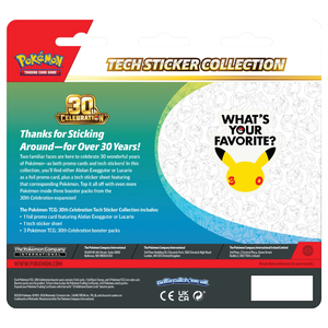 Pokémon Mega: 30th Celebration Tech Sticker Collection Blister (Exeggutor) (3 Pack) (ENG)