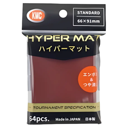 KMC: Hyper Matte Red Standard Sleeves (64 ST)