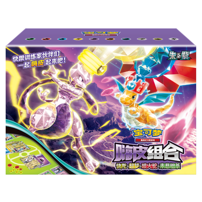Pokémon Scarlet & Violet: Dragonite & Mewtwo & Camelta & Lai Bei Cough Tea Happy Card Happy Combo Box (CH)