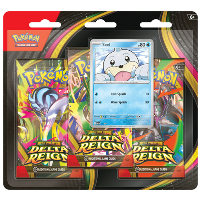 Pokémon Mega Evolution: Delta Reign 3-Pack Blister (Seel) (ENG)