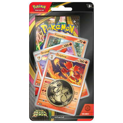 Pokémon Mega Evolution: Delta Reign 1-Pack Premium Checklane Blister (Delphox, Braixen, Fennekin) (ENG)