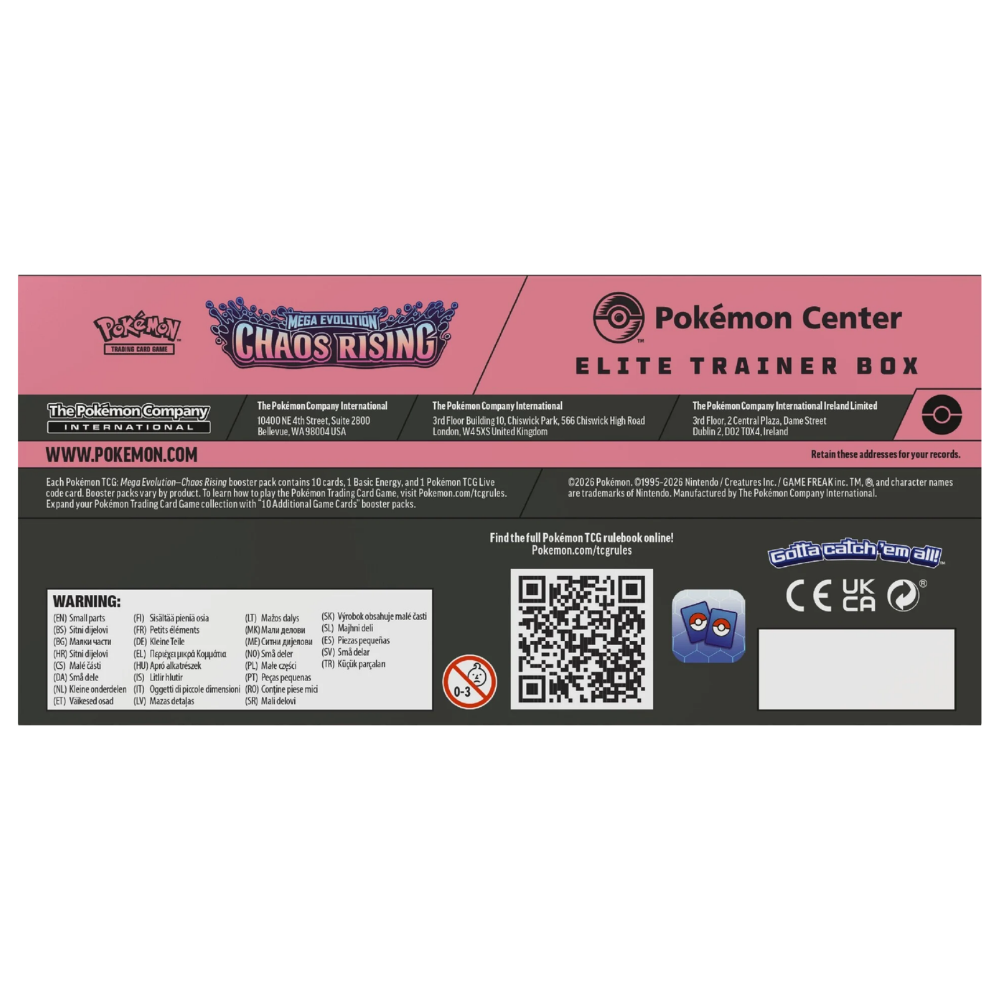 Pokmon Mega Evolution: Chaos Rising Pokmon Center Elite Trainer Box Pokmon Mega Evolution: Chaos Rising Pokmon Center Elite Trainer Box