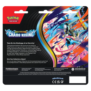 Pokémon Mega Evolution: Chaos Rising 3‑Pack Blister (ENG)