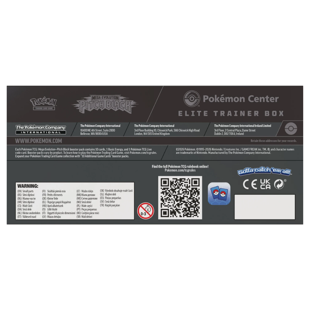 Pokémon Mega Evolution: Pitch Black Pokémon Center Elite Trainer Box (