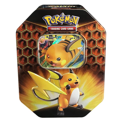 Pokemon Sun &amp; Moon: Hidden Fates Tin Raichu GX (5 Pack) (ENG)