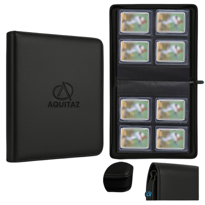 Aquitaz: Collector Toploader Binder – 4 Pocket (160 Kort) (Svart)