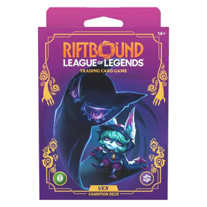 League of Legends: Riftbound Unleashed – Vex Champion Deck (56 Kort + 1 Booster) (ENG)