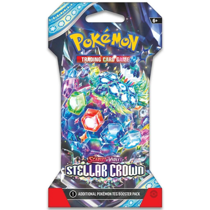 Pokémon Scarlet & Violet: Stellar Crown Sleeved Booster Pack (10 kort)