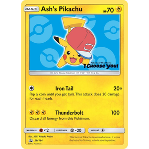 Ash's Pikachu SM114 - Pokémonkort