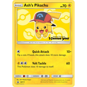 Ash's Pikachu SM111 - Pokémonkort