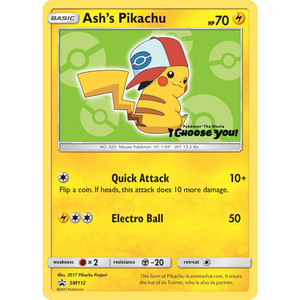 Ash's Pikachu SM112 - Pokémonkort