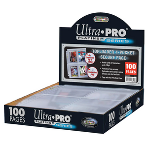 Ultra PRO Premium Series Toploader 4-Pocket Secure Pages (100 st)