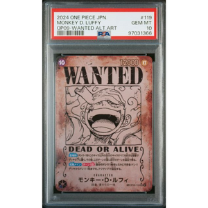 PSA 10 Monkey D. Luffy OP09-119 Parallel - One Piece kort