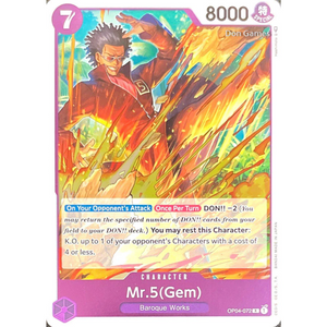 Mr.5 (Gem) OP04-072 R - One Piece Kort