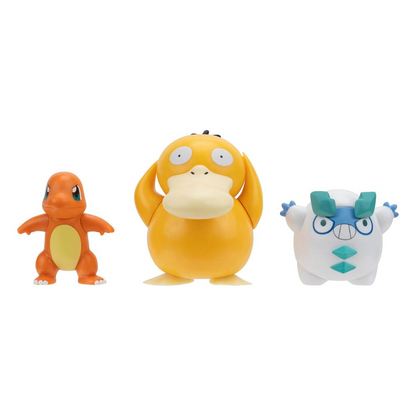 Pokémon Battle 3-Pack Set Charmander #4, Galarian Darumaka, Psyduck 5 cm