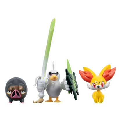 Pokémon Battle 3-Pack Set Fennekin, Lechonk, Sirfetch'd 5 cm