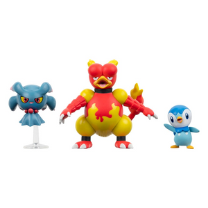 Pokémon Battle 3-Pack Set Piplup, Misdreavus, Magmar 5 cm