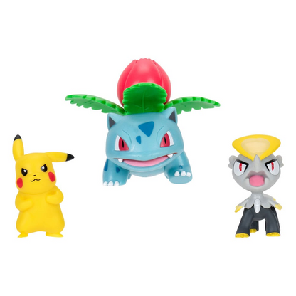 Pokémon 3-Pack Set Pikachu #2, Jangmo-o, Ivysaur