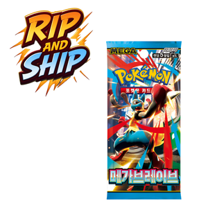 Pokémon Mega Brave (Lucario ex) Booster Pack (KOR) – RIP & SHIP (Opened Live)