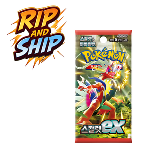 Pokemon Scarlet ex SV1S Booster Pack (KOR) – RIP & SHIP (Opened Live)