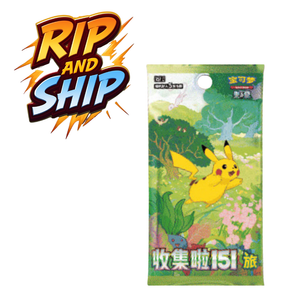 Pokemon 151 Journey Booster Pack (Jumbo or Slim) (CH) – RIP & SHIP (Opened Live)