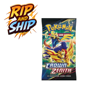 Pokémon Crown Zenith Booster Pack (ENG) – RIP & SHIP (Opened Live)