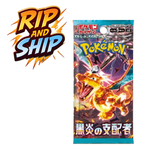 Pokémon Ruler of the Black Flame Booster Pack (JP)– RIP & SHIP (Opened Live)