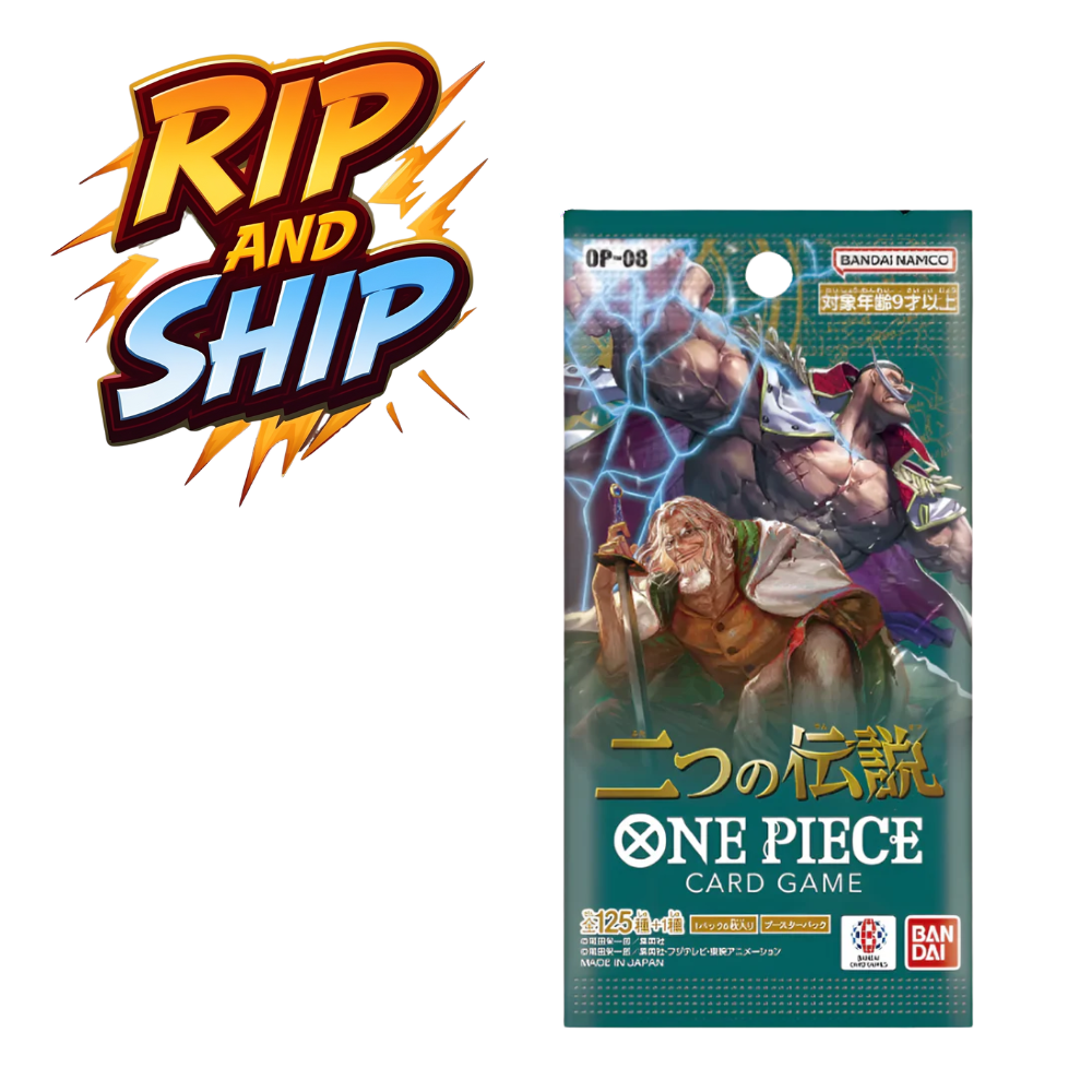 One Piece (OP 08) Two legends Booster Pack (JP) – RIP & SHIP (Open