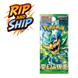 Pokemon Mask of Change Booster Pack (JP)– RIP & SHIP (Opened Live)