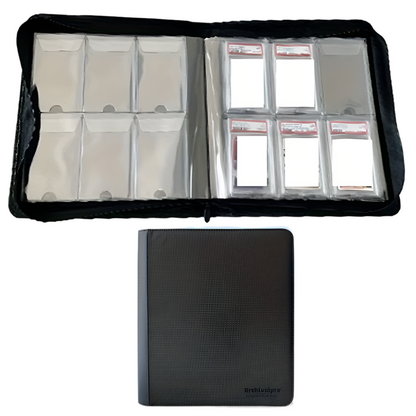 Premium 6-Pocket Graded Card Binder - Black (60 Cards)