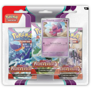 Pokemon Scarlet &amp; Violet: Paldea Evolved 3-Pack Blister (Tinkatink) (ENG)