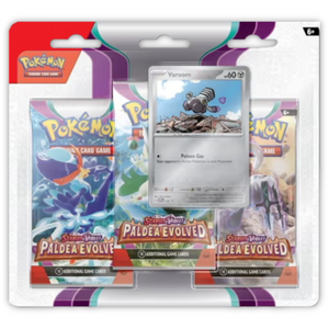 Pokemon Scarlet &amp; Violet: Paldea Evolved 3-Pack Blister (Varoom) (ENG)