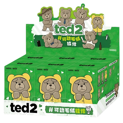 POP MART: Ted2 Teddy Bear Action Plush Pendant Blind Box Sealed Case (6 Boxes)