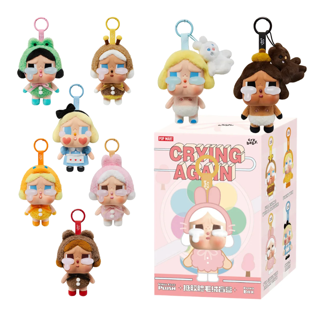 POP MART: CRYBABY Crying Again Series Vinyl Face Plush Blind Box