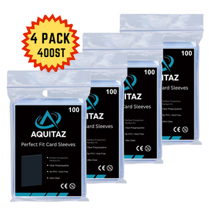Aquitaz: Perfect Fit Card Sleeves 2.56" x 3.54" Bundle (4 Pack) (400pcs)