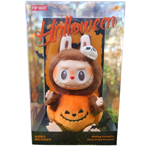 POP MART: LABUBU Happy Halloween Party Series Sitting Pumpkin Vinyl Plush Pendant