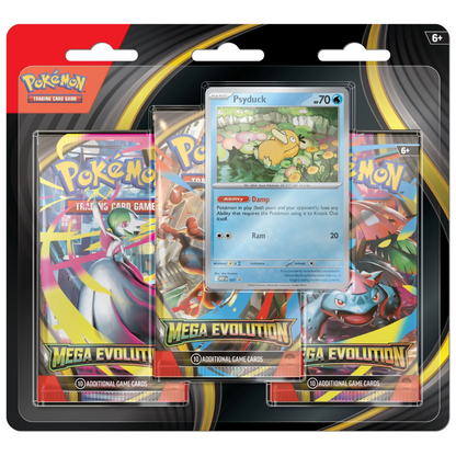 Pokemon Mega Evolution: Mega Evolution 3-Pack Blisters (Psyduck) (ENG)