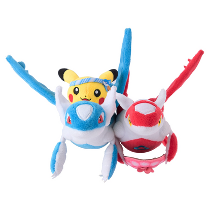 Pokemon Center Fukuoka R: Latias &amp; Latios x Pikachu Plush Toy