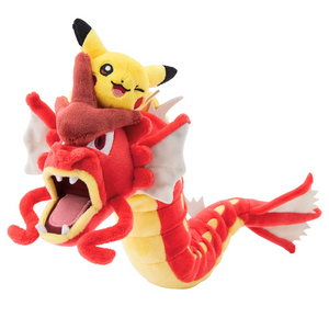 Pokémon Center Hiroshima R: Red Gyarados and Pikachu Plush Toys