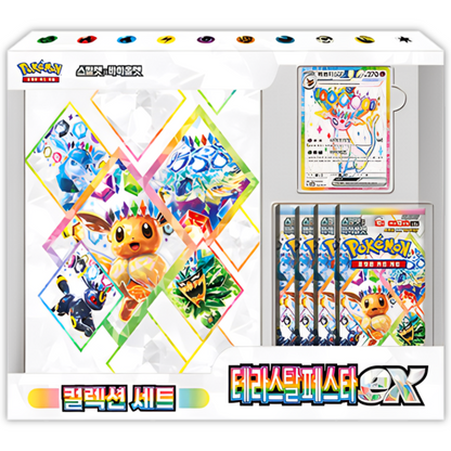 Pokémon Scarlet &amp; Violet: Terastal Festival ex Espeon Collection Box (4 Pack) (KOR)