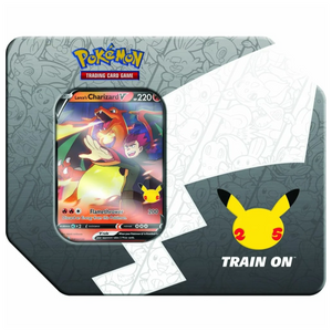 Pokemon Sword &amp; Shield: Celebrations Lance's Charizard V Big Tin (8 Pack) (ENG)