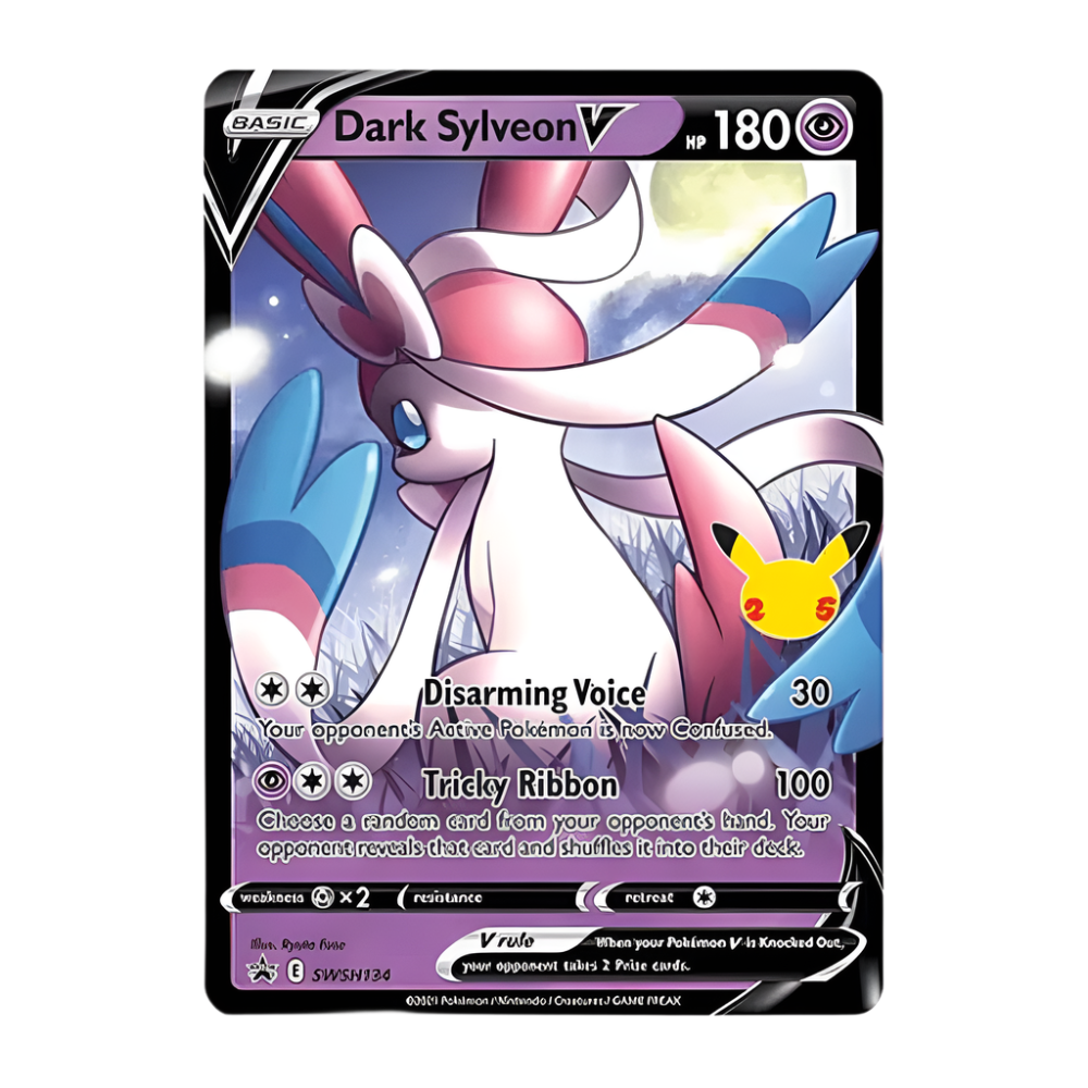Pokémon Sword & Shield: Celebrations Dark Sylveon V Big Tin (8 Pack) (