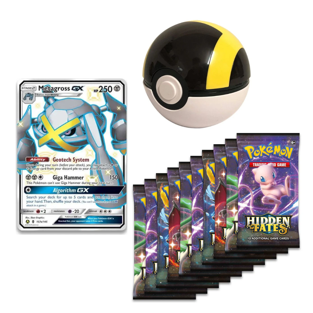 Pokémon Sun & Moon: Hidden Fates Shiny Metagross-GX Ultra Ball Col