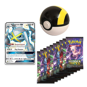 Pokémon Sun &amp; Moon: Hidden Fates Shiny Metagross-GX Ultra Ball Collection Box (10 Pack) (ENG)