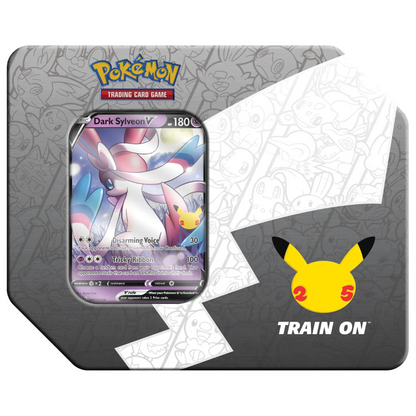Pokemon Sword &amp; Shield: Celebrations Dark Sylveon V Big Tin (8 Pack) (ENG)