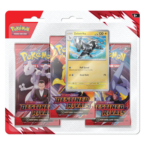 Pokemon Scarlet & Violet: Zebstrica Destined Rivals Blisters (3 Pack) (ENG)