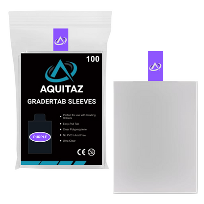 Aquitaz GraderTab - Pull Tab Card Sleeves Purple (100pcs)