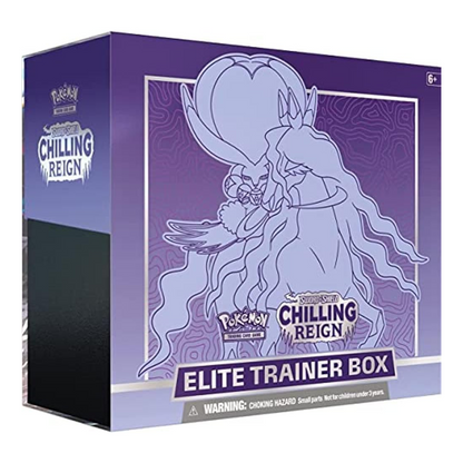 Pokémon Sword &amp; Shield: Chilling Reign – Shadow Rider Calyrex (ETB) Elite Trainer Box (8 Pack) (ENG)